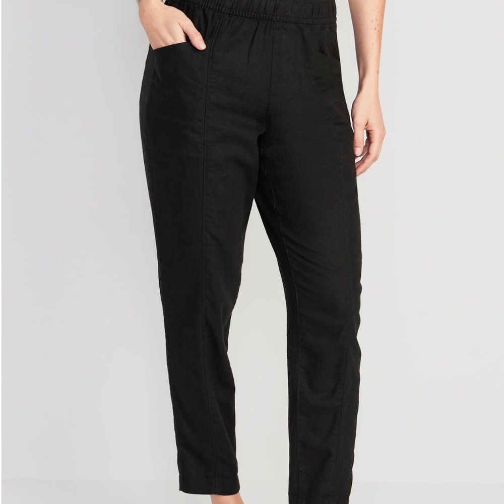 NWT Old Navy High Waisted Linen Blend Crop Pants